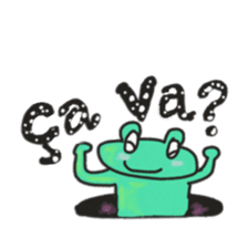 Frog KOMAME speaks in French sticker #1641977