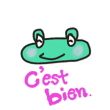 Frog KOMAME speaks in French sticker #1641979