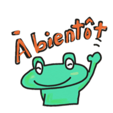 Frog KOMAME speaks in French sticker #1641980