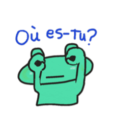 Frog KOMAME speaks  in French sticker #1641981