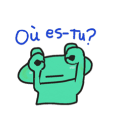 Frog KOMAME speaks in French sticker #1641981