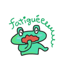 Frog KOMAME speaks  in French sticker #1641982