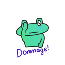 Frog KOMAME speaks  in French sticker #1641983