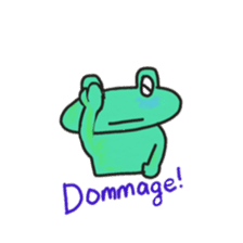 Frog KOMAME speaks in French sticker #1641983
