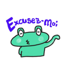 Frog KOMAME speaks in French sticker #1641985