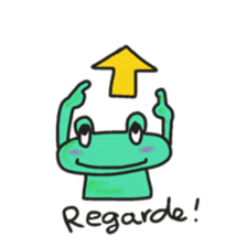 Frog KOMAME speaks in French sticker #1641986