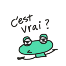 Frog KOMAME speaks  in French sticker #1641987