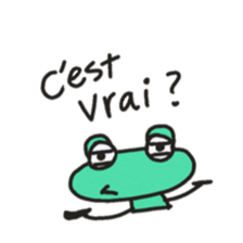 Frog KOMAME speaks in French sticker #1641987