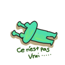 Frog KOMAME speaks in French sticker #1641988