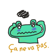 Frog KOMAME speaks  in French sticker #1641989