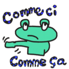 Frog KOMAME speaks  in French sticker #1641990