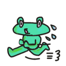 Frog KOMAME speaks  in French sticker #1641994
