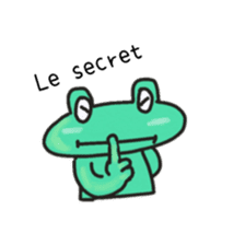 Frog KOMAME speaks  in French sticker #1641995