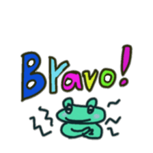 Frog KOMAME speaks  in French sticker #1642001