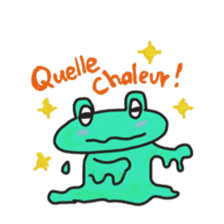 Frog KOMAME speaks  in French sticker #1642003