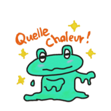 Frog KOMAME speaks in French sticker #1642003