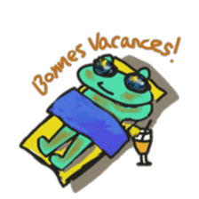 Frog KOMAME speaks in French sticker #1642004