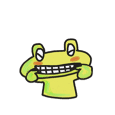 Frog KOMAME speaks  in French sticker #1642007