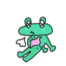 Frog KOMAME speaks in French sticker #1642011