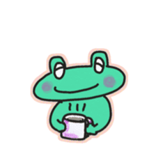 Frog KOMAME speaks  in French sticker #1642012