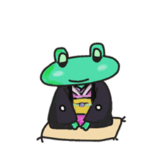 Frog KOMAME speaks  in French sticker #1642014