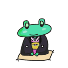 Frog KOMAME speaks in French sticker #1642014