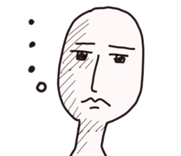 Straight face Sticker sticker #1645342