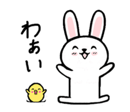 Chick and rabbit friends sticker #1647023
