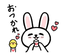Chick and rabbit friends sticker #1647025
