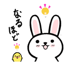 Chick and rabbit friends sticker #1647053