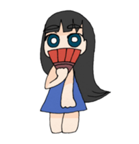 Life stamp of girl sticker #1647146