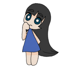 Life stamp of girl sticker #1647151