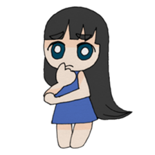 Life stamp of girl sticker #1647152