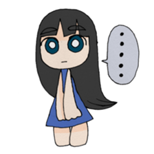 Life stamp of girl sticker #1647153