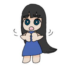 Life stamp of girl sticker #1647154