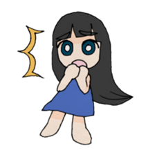 Life stamp of girl sticker #1647155