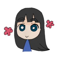 Life stamp of girl sticker #1647156