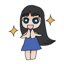 Life stamp of girl sticker #1647157