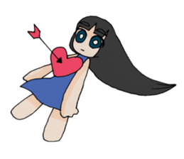 Life stamp of girl sticker #1647160