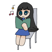 Life stamp of girl sticker #1647162