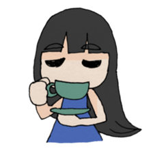 Life stamp of girl sticker #1647163