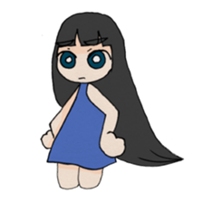 Life stamp of girl sticker #1647169