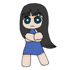 Life stamp of girl sticker #1647170