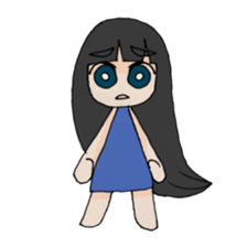 Life stamp of girl sticker #1647173