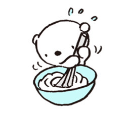 A tiny polar bear TATSUO. sticker #1648790