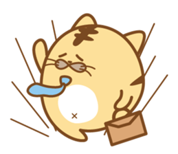 Soft cat "poteneko"(tora) on Business sticker #1649177
