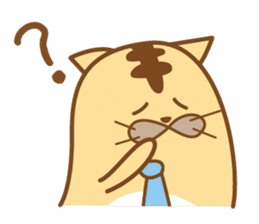 Soft cat "poteneko"(tora) on Business sticker #1649184