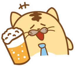 Soft cat "poteneko"(tora) on Business sticker #1649188