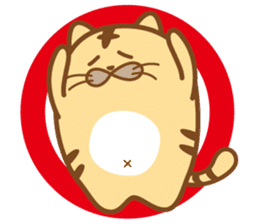 Soft cat "poteneko"(tora) on Business sticker #1649203