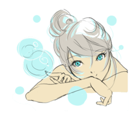 TBT girl 2 sticker #1649358